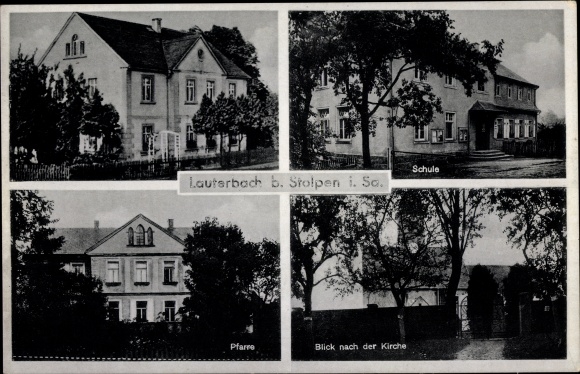 PC Lauterbach Stolpen in Saxony, school, vicarage, church