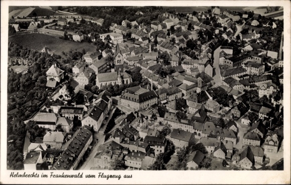 Ansichtkaart Helmbrechts in Opper-Franken, luchtfoto