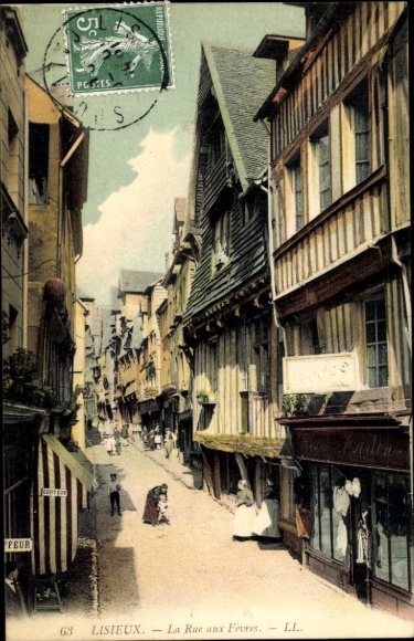 Ak Lisieux-Calvados, La Rue aux Fèvres