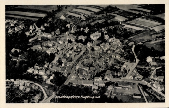Ak Stadtlengsfeld in der Rhön Thüringen, Fliegeraufnahme