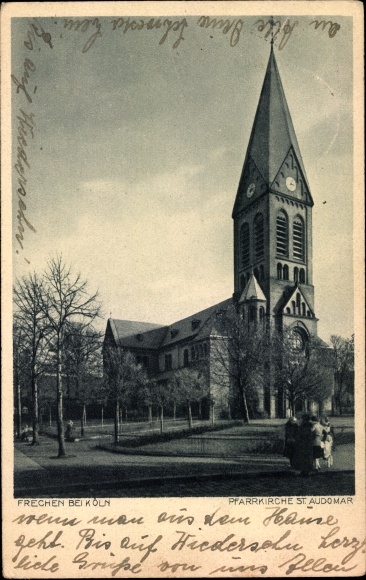 Postcard Frechen North Rhine-Westphalia, parish church of St. Audomar