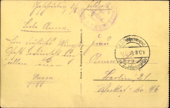 Postcard Kozłowa Ruda Kazlų Rūda Koselrode Lithuania, train station, reception building, I. WW