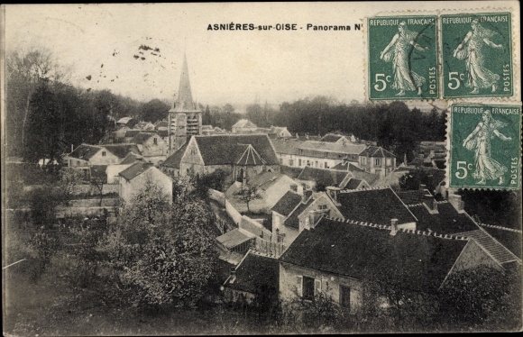 Ak Asnières-sur-Oise Val d'Oise, Panorama