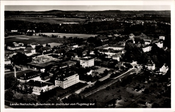 Postcard Hohenheim Stuttgart in Württemberg, Agricultural University, aerial photograph
