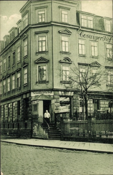 Postcard Dresden Pieschen Trachenberge, Restaurant Coswiger Hof, Coswiger Straße 17