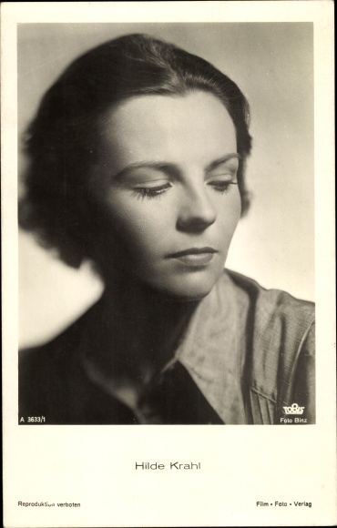 Postcard actress Hilde Krahl, portrait
