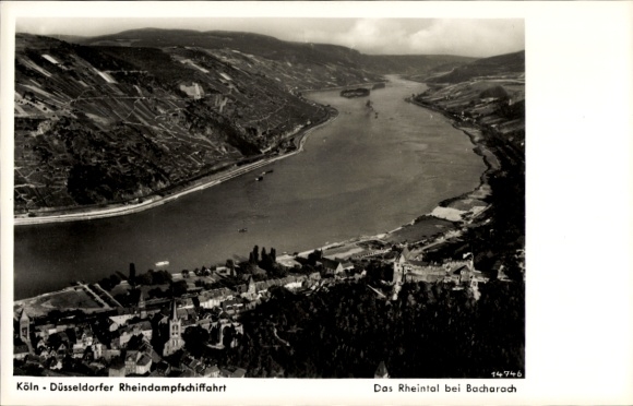 Bacharach am Rhein, Cologne - Düsseldorfer Rheindampfschiffahrt, The Rhine Valley near Bacharach