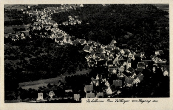 Postcard Öschelbronn Gäufelden Baden Württemberg, aerial photography, city panorama