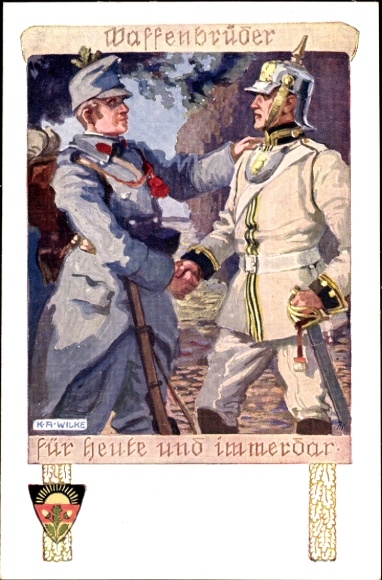 Artysta KP Wilke, Karl Alexander, żołnierz KuK, żołnierz niemiecki, mundury, braterstwo broni
