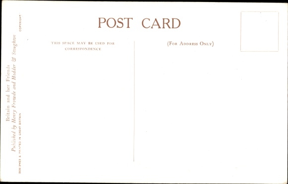 Artist Postcard Sowerby, Wait till the clouds roll by, England, costumes, national flag