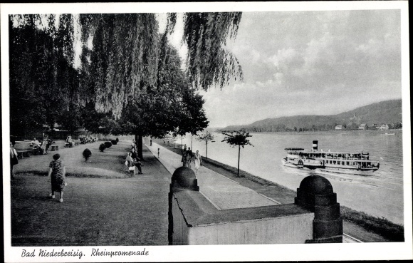 PC Niederbreisig Bad Breisig am Rhein, Rhine promenade, passenger steamer