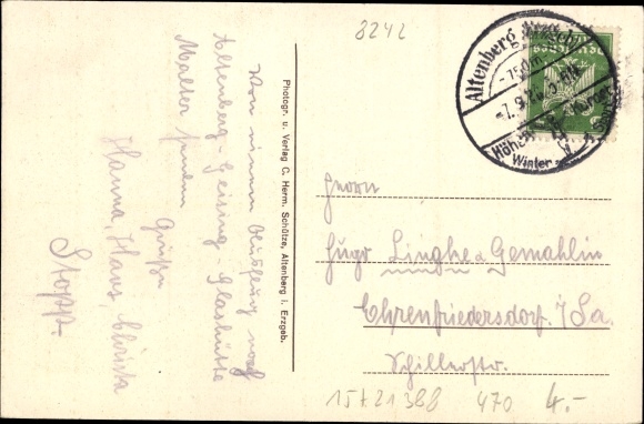 Postcard Altenberg in the Erzgebirge, general view