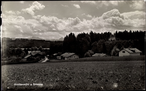 Postcard Krottenmühl Söchtenau am Simssee Upper Bavaria, Panorama