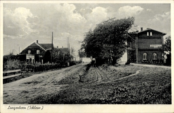 Ak Langenhorn in Nordfriesland, Bahnhof