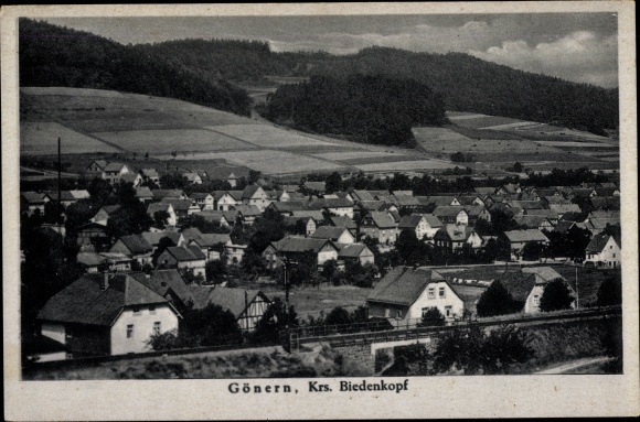 Postcard Gönnern Angelburg in Hesse, Panorama