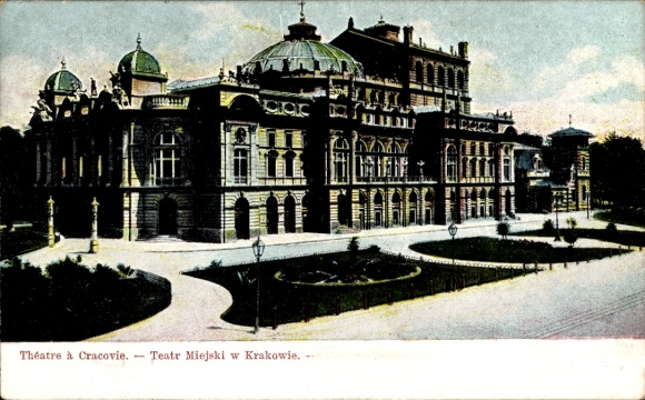 KP Kraków Kraków Polska, budynek teatru, Teatr Miejski, kolorowy