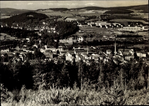 Postcard Schwarzenberg in the Ore Mountains Saxony, Panorama