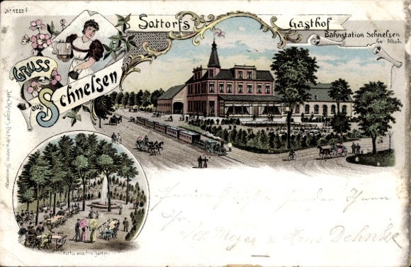 Chromo-Litho Hamburg Eimsbüttel Schnelsen, Sottorfs Gasthof, Garden Party
