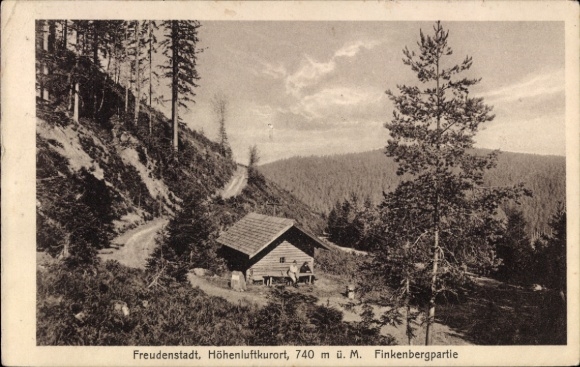 KP Freudenstadt w Schwarzwaldzie, krajobraz Schwarzwaldu, odcinek Finkenberg, wysokogórski kurort, las, H