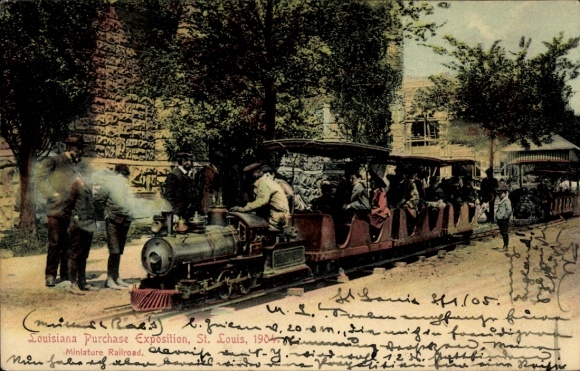 PC Saint Louis Missouri USA, Louisiana Purchase Exposition 1904, Miniature Railroad