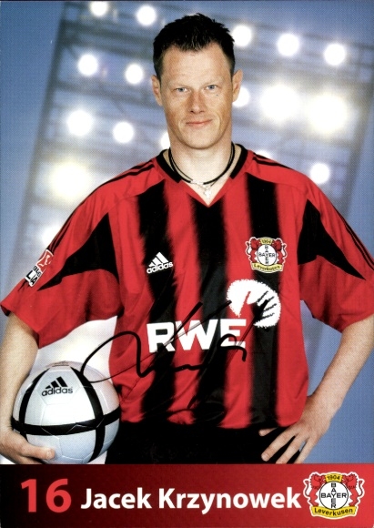 Sammelbild Fußballspieler Jacek Krzynowek, Bayer Leverkusen