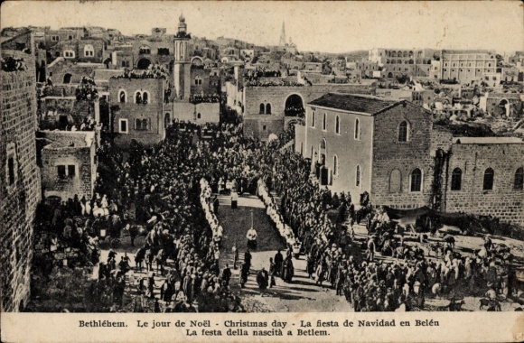 CPA Bethléem Palestine, Fiesta de Navidad, Jour de Noel
