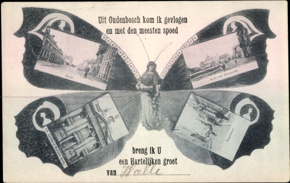 Butterfly KP Oudenbosch North Brabant, Agatha i Barbara Kerk, Markt
