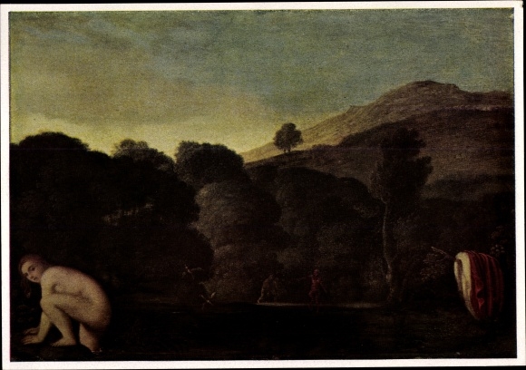 Collection picture The painting of the baroque, Adam Elsheimer, evening landscape with a bathing nymph