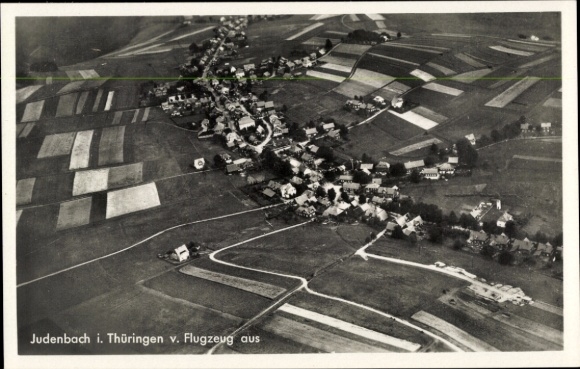 Postcard Judenbach Föritztal in Thuringia, aerial photograph