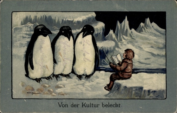 Artist Postcard Parkinson, Ethel, Culture-licked, Penguins