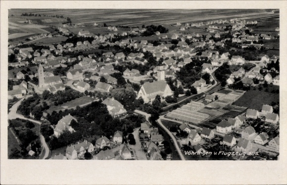 Ak Vöhringen an der Iller Schwaben, Fliegeraufnahme