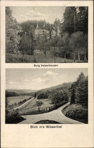 Ak Volperhausen Morsbach in de wijk Oberberg, Burg Volperhausen, Wissertal
