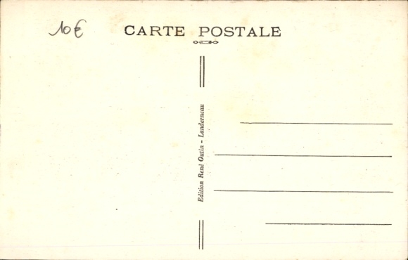 Postcard Landerneau Finistère, Place du Marché, Rue du Pont