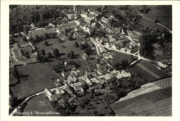 Postcard Stepperg Rennertshofen in Upper Bavaria, aerial photograph