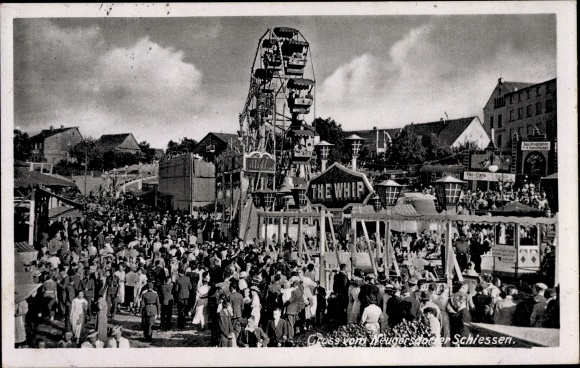 Ak Ebersbach Neugersdorf in der Lausitz, Neugersdorfer Schießen, Riesenrad, Jahrmarkt