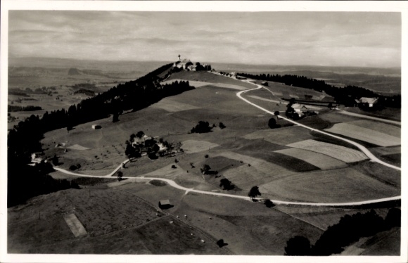 Postcard Peissenberg Peißenberg in Upper Bavaria, aerial photograph