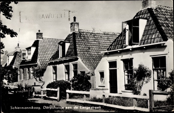 Postcard Schiermonnikoog Friesland Niederlande, village house on the Langestreek