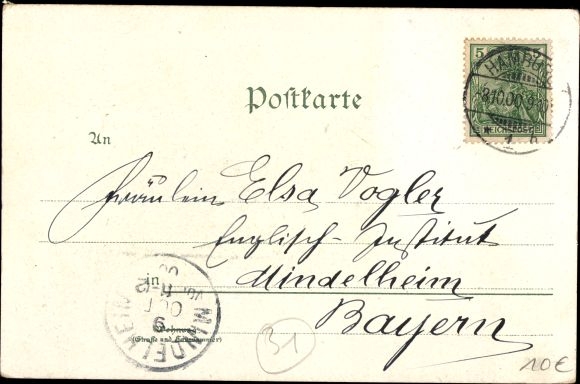 Chromo-Litho Hamburg Mitte St. Georg, Deutsches Schauspielhaus, Engel, Franziska Ellmenreich