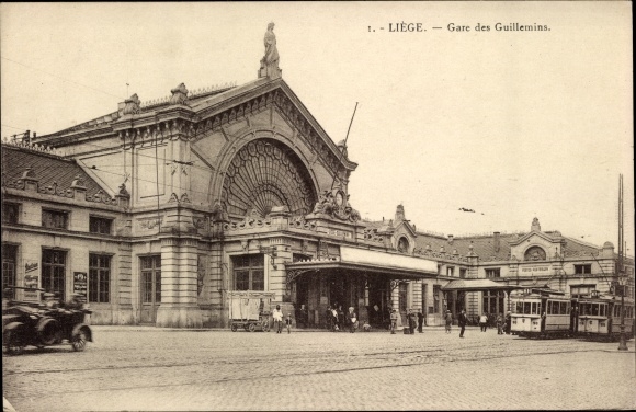 Postcard Liège Liège Wallonia, Guillemins station
