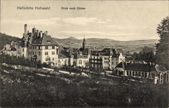 Postcard Hohwald Neustadt in Saxony, Hohwald Sanatorium