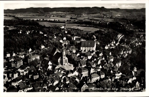 Ak Schwäbisch Hall in Württemberg, luchtfoto