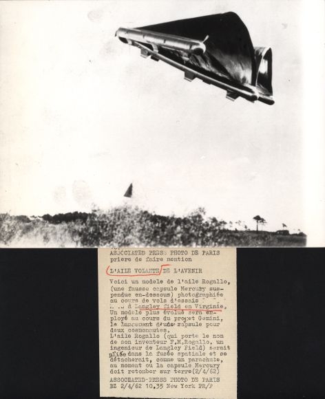 Photo L'Aile volante de l'Avenir, Voici un modele de l'Aile Rogallo, Langley field en Virginie