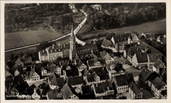 Postcard Gaildorf am Kocher Württemberg, aerial photograph