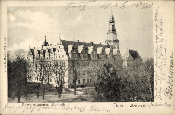 Ak Oleśnica Oels Schlesien, Kronprinzliches Schloss, Oels i. Schles., 