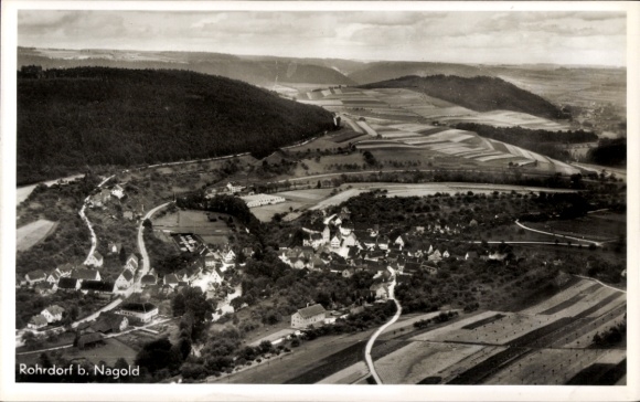 Ak Rohrdorf im Nordschwarzwald, Fliegeraufnahme
