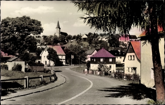 PC Fichtelberg in the Fichtelgebirge Upper Franconia Bavaria, street section, Aral gas station