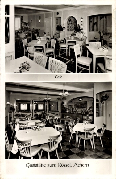 Postcard Achern in Baden Black Forest, Restaurant zum Rössel