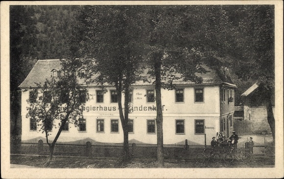 Postcard Rohrbach Sorbitztal in Thuringia, summer resort Logierhaus zum Lindenhof, owner Berth. Voigt