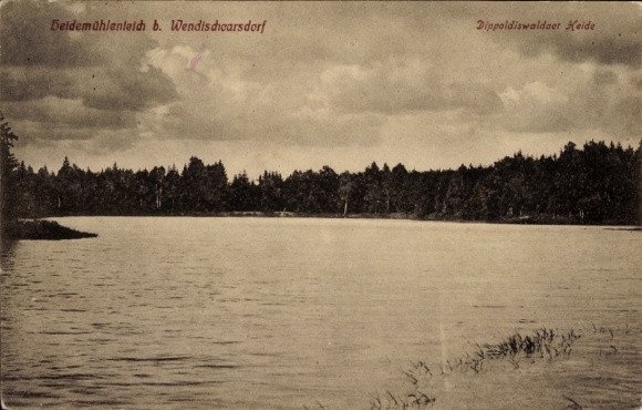 Postcard Wendischcarsdorf Rabenau in Sachsen, Beldemühlenteich, Wendischcarsdorf, Dippoldiswaldaer H...