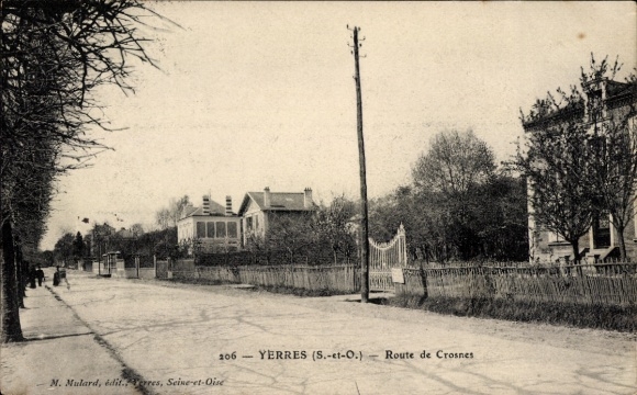 Ak Yerres Essonne, 206, M. Mulard, bewerkt. Terres, Seine-et-Oise, YERRES (S.-et-0.), Route de Cr...